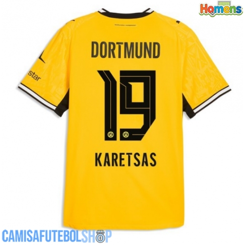 Camisa de time de futebol Borussia Dortmund Konstantinos Karetsas #19 Replicas 1º Equipamento 2026-27 Manga Curta